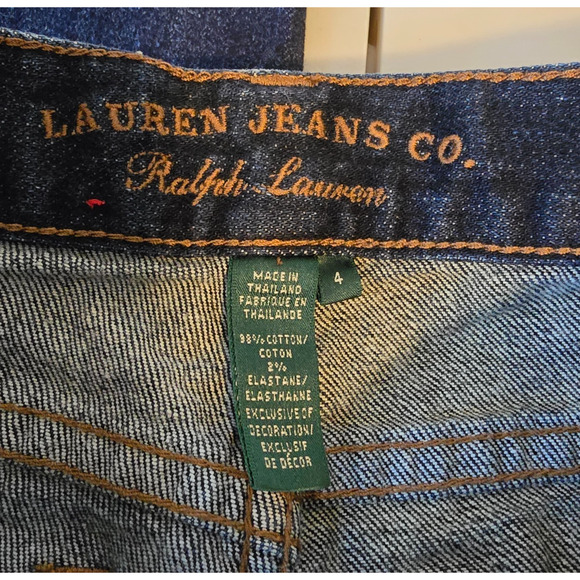 Lauren Ralph Lauren Classic Straight Jeans Women's 4 Blue Dark Wash - Picture 4 of 16